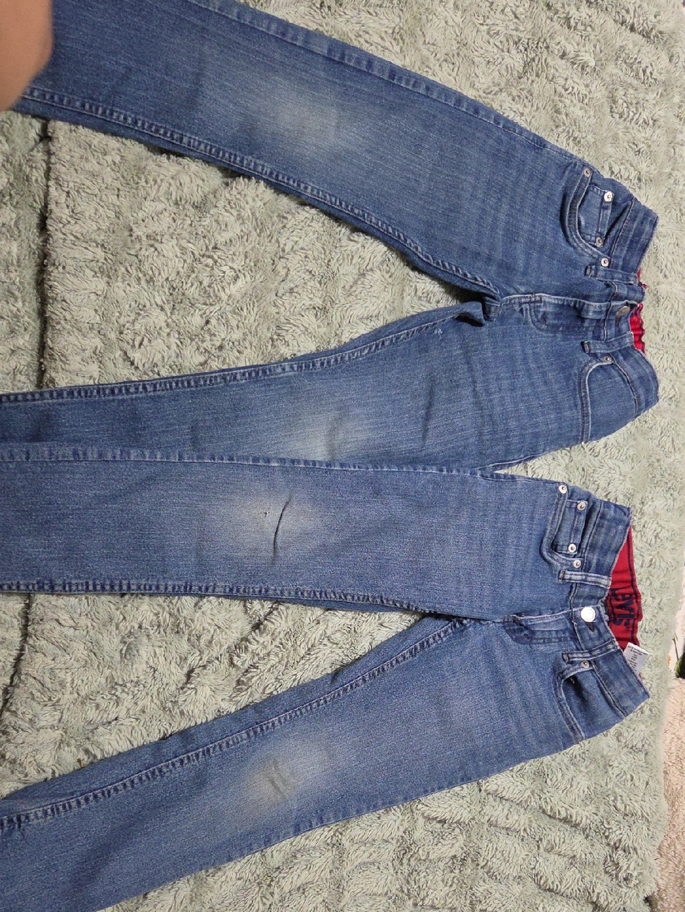 Levi's Blue Skinny Men’s Jeans with Red Waistband Detail
